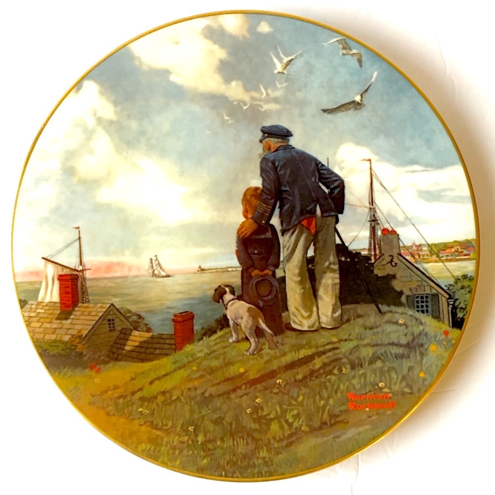 NORMAN ROCKWELL “LOOKING OUT TO SEA” PLATE LIMITED EDITION COLLECTOR PLATE